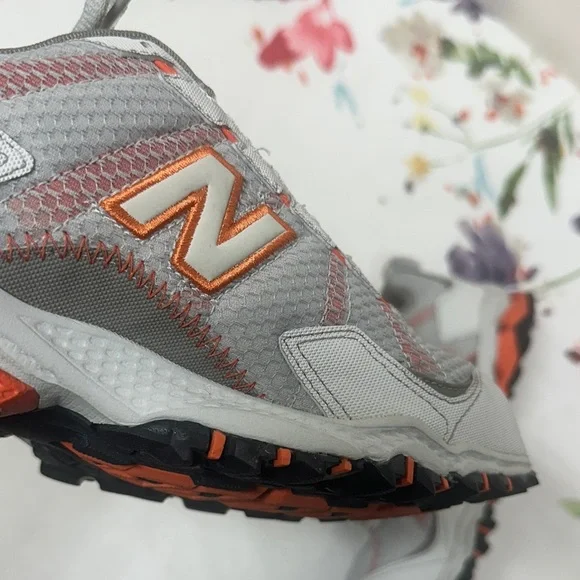 New Balance Light Gray with Orange Accents Sneakers - Picture 10 of 13